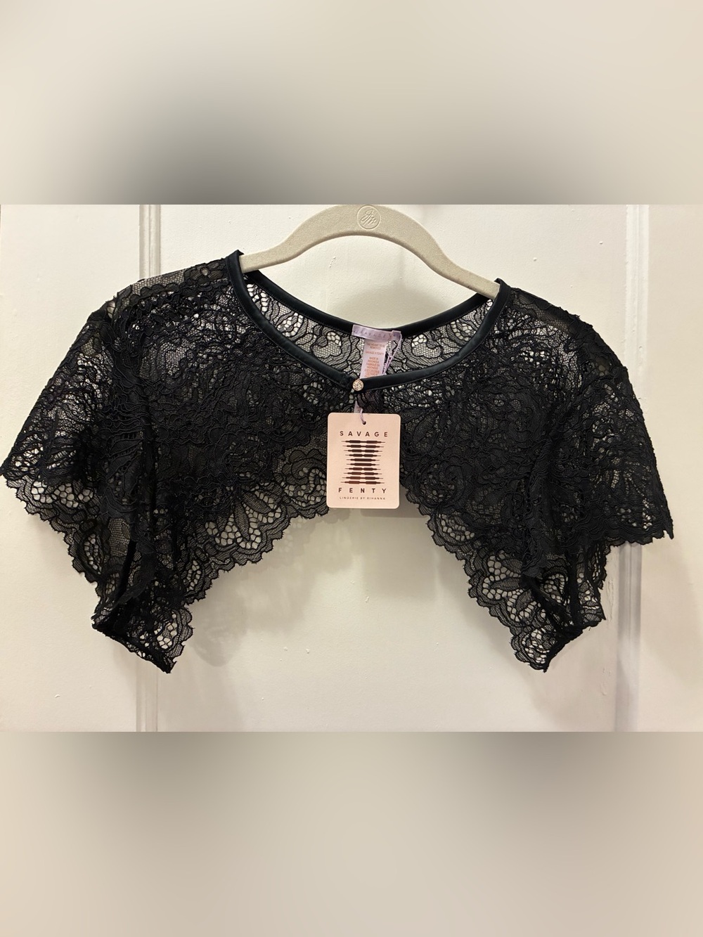 Savage X Fenty Black Lace Bolero Shrug NWT